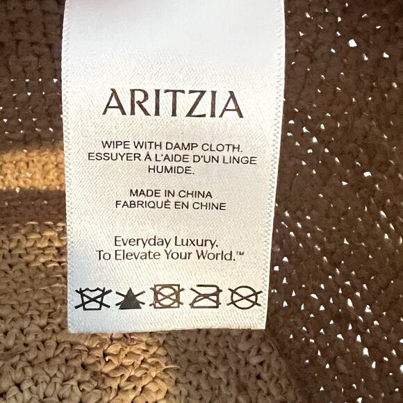 Aritzia Little Moon Women's Straw Sun Hat Packable Beach Travel Beige Size XS - Picture 11 of 14